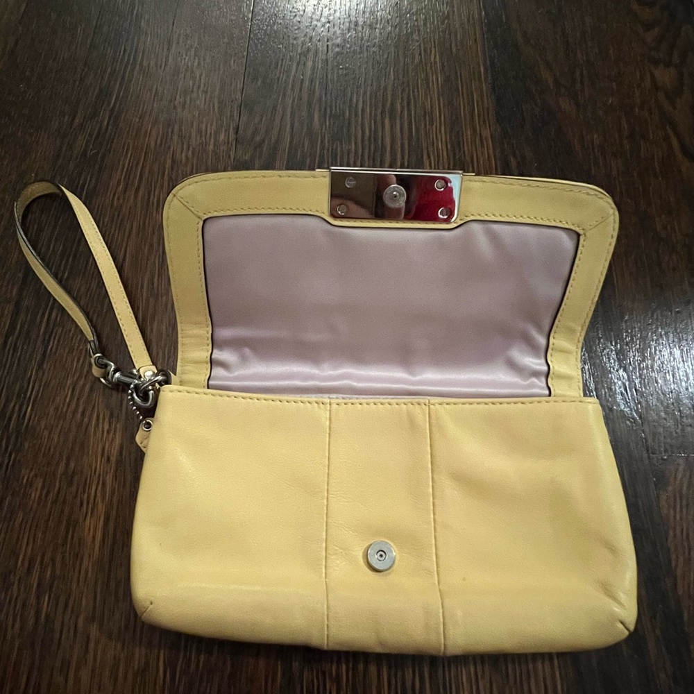 Coach Yellow Wristlet - Picture 2 of 6
